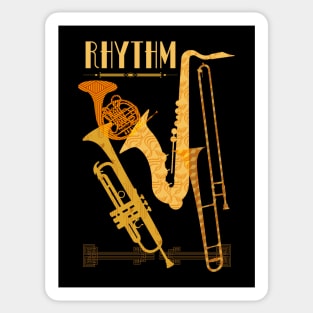 Brass Musical Instruments Rhythm type Sticker